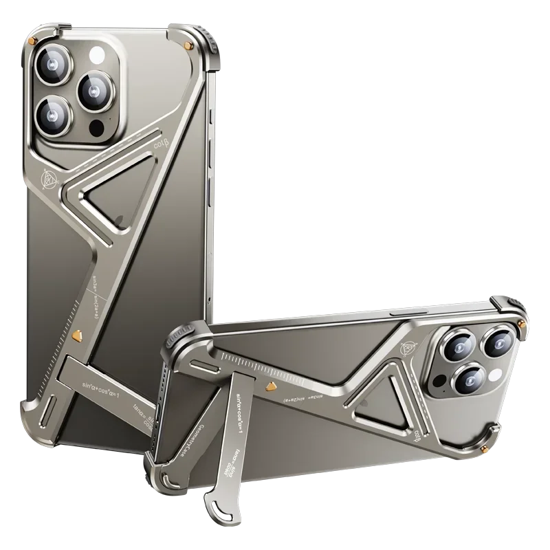 Geometric Metal IPhone Case with Stand