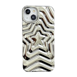 Chromed Silver Star  iPhone Case